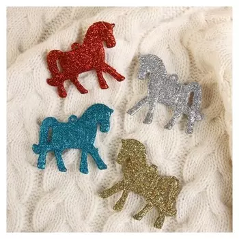Украшение ёлочное "Лошадки" (Набор 4 шт) 6х5 см