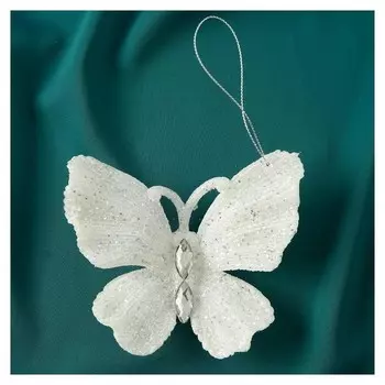 Украшение ёлочное "Морозная бабочка" 10,5х10 см