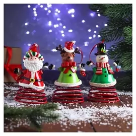 Украшение ёлочное "Новогодняя пружинка" персонажи 6х14 см