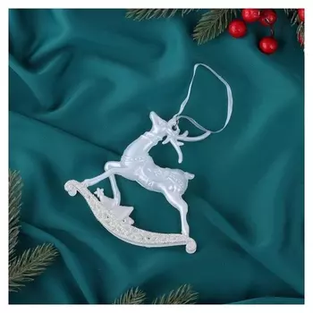 Украшение ёлочное "Олень магический блеск" 11х11 см