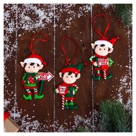 Украшение ёлочное "Рождественский эльф" 6х10 см