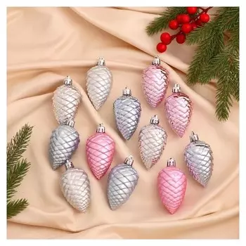 Украшение ёлочное "Шишка" (Набор 12 шт) 6 см