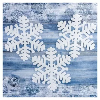 Украшение ёлочное "Снежинка с блеском" (Набор 3 шт) D-20 см