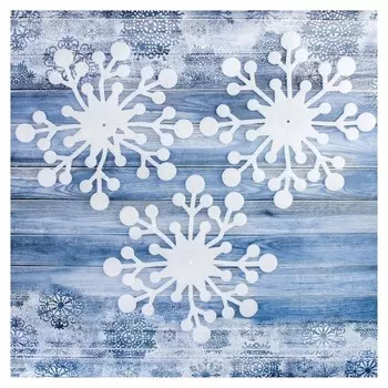 Украшение ёлочное "Снежинка с кружками" (Набор 3 шт) D-20 см