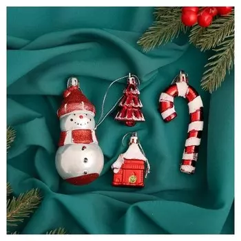 Украшение ёлочное "Забавы снеговика" (Набор 4 шт)