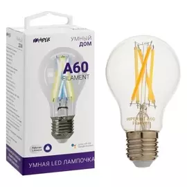 Умная LED лампа Hiper Filament, Wi-fi, е27, 7 Вт, 2700-6500 К, 800 Лм