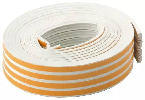 Уплотнитель, 6 м, профиль "E", белый