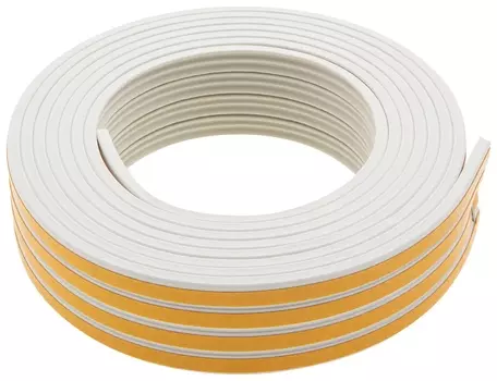 Уплотнитель резиновый, 12 м, профиль "E", белый