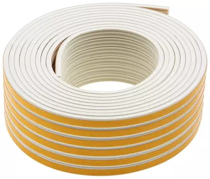 Уплотнитель резиновый, 24 м, профиль "E", белый