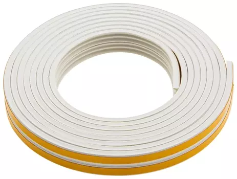 Уплотнитель резиновый, 6 м, профиль "E", белый