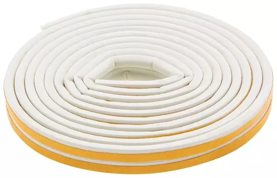 Уплотнитель резиновый, 6 м, профиль "P", белый