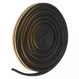 Уплотнитель самоклеящийся Praktische 9х5,5 мм р-12 м, цвет черный