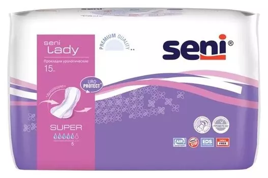 Урологические прокладки Seni Lady Super, 15 шт