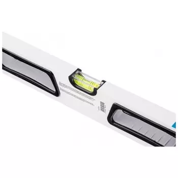 Уровень алюминиевый, 600 мм, усиленный, рукоятки, фрезерованный, 3 глазка, магнитный