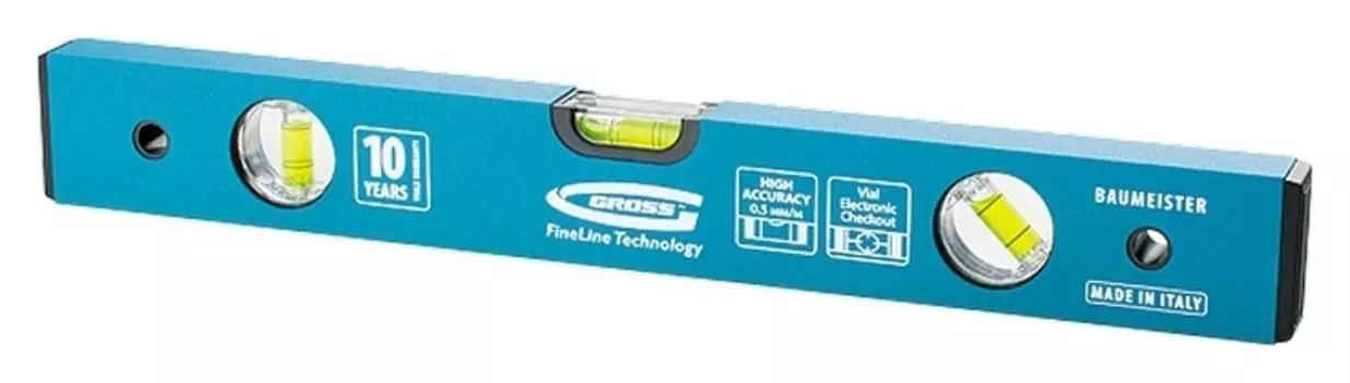 Уровень алюминиевый усиленный, 1200 мм, 3 глазка