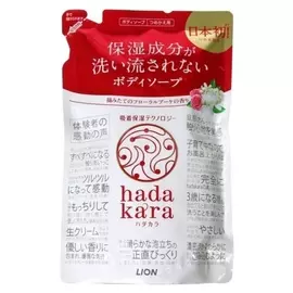 Увлажняющее жидкое мыло для тела Lion Hadakara, с ароматом изысканного цветочного букета