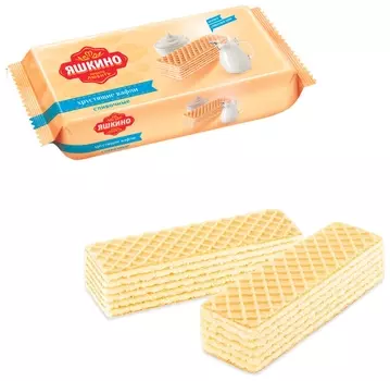 Вафли яшкино "Сливочные", 300 г, яв166