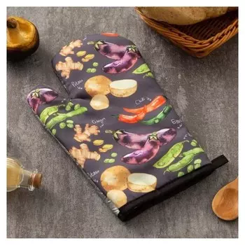 Варежка доляна "Овощи" 26*16 см, 100% п/э