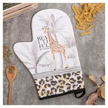 Варежка-прихватка "Beautiful Kitchen" 20х28см,саржа, 100% х/л, ватин 250г/м2