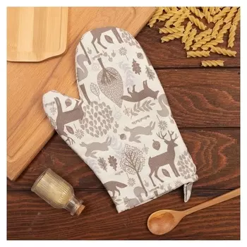 Варежка-прихватка доляна Forest Dwellers 20х27 см, 100% хл, ватин 250г/м2
