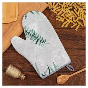 Варежка-прихватка "Доляна" Tropics 20х27 см, 100% хл, ватин 250г/м2