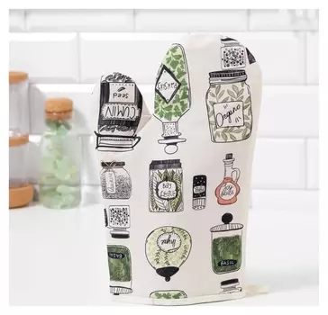 Варежка-прихватка "Этель" Kitchenware 20х27см,100% х/л, саржа 190 г/м2