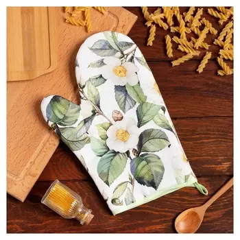 Варежка-прихватка "Этель" сamellia 20х27 см,100% х/л, саржа 190 г/м2