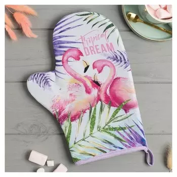 Варежка-прихватка "Tropical Dream" 20х28см,35% х/л,65% п/э,ватин 250г/м2
