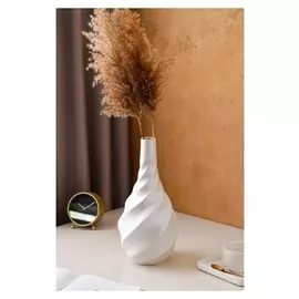 Ваза керамическая "Данара", настольная, белая, 34 см