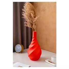 Ваза керамическая "Данара", настольная, красная, 34 см