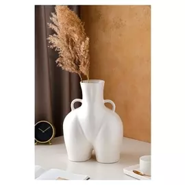 Ваза керамическая "Ким", настольная, белая, 36 см