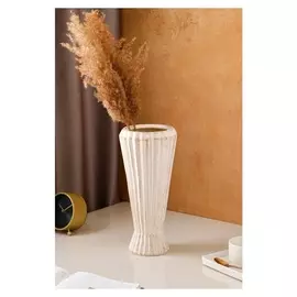 Ваза керамическая "Кубок", настольная, затирка, золото, 34 см