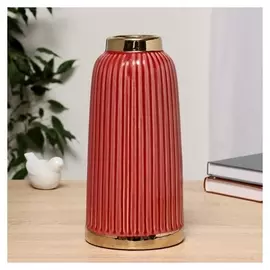 Ваза керамика "Агнес" (Диаметр=5,5см)13х26,5 см, розовый