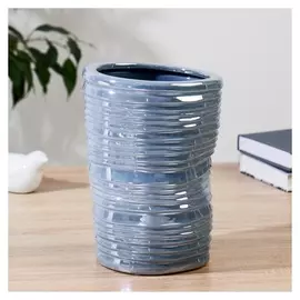 Ваза керамика "Алонсо"h=21 см, D=15см голубой