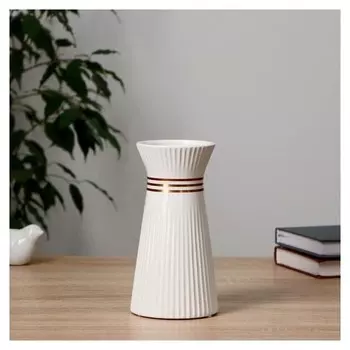 Ваза керамика "Даяна" D-8,5см 10х19 см, белый