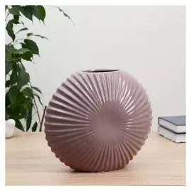 Ваза керамика "Хлоя" H-23 см, размер отверстия 9х5см, сиреневый