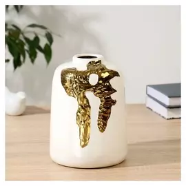 Ваза керамика "Ирма" высокая, H=20 см, D=4см белый