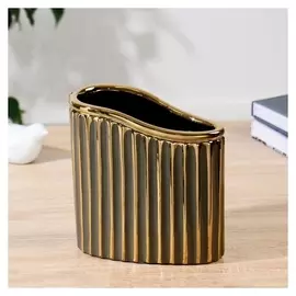 Ваза керамика "Эраст" H=18 см, серый