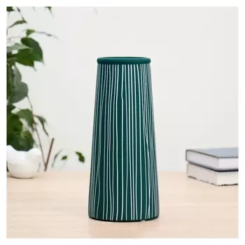 Ваза керамика "Моник" H=23 см, D внутр.=6см, D нар.=7,5см, тёмно-зелёный