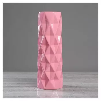 Ваза керамика напольная "Поли", глазурь, розовая, 41 см