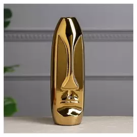 Ваза керамика настольная "Лицо", булат, 28 см 1 сорт