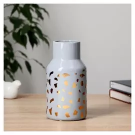 Ваза керамика "Николь" D-6.5см 10х19 см, серый