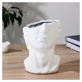 Ваза керамика "Пимен" H=20 см, D=15см белый