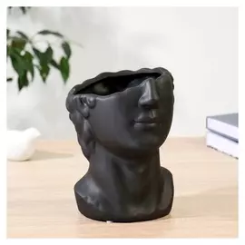 Ваза керамика "Пимен" H=20 см, D=15см чёрный