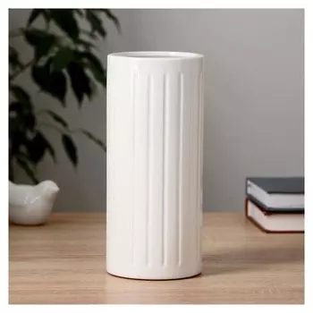 Ваза керамика "Жаклин" 10х22,5 см, белый