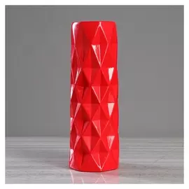 Ваза напольная "Поли" красная, глазурь, 41 см, 1 сорт, керамика