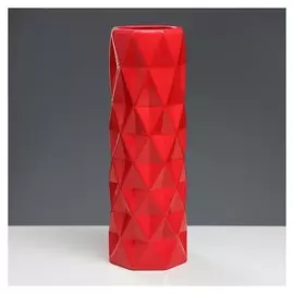 Ваза напольная "Поли" красная, глазурь, 41 см, керамика
