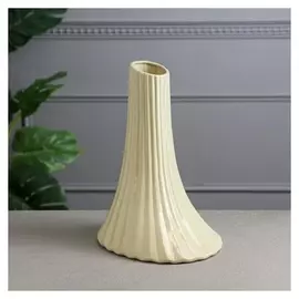 Ваза настольная "Секвойя", бежевая, керамика, 30 см