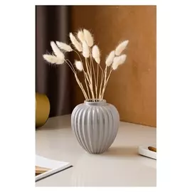 Ваза настольная "Шарик", глянец, серая, керамика, 14 см