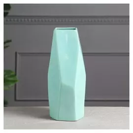 Ваза настольная "Скала", голубая, керамика, 29 см